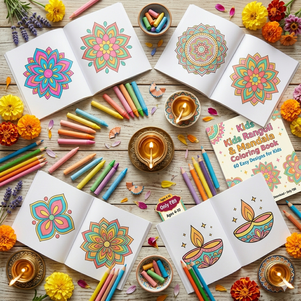 Kids Rangoli & Mandala Coloring Book