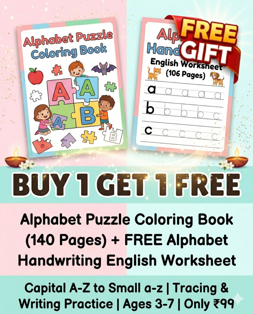 Alphabet Puzzle Coloring Book