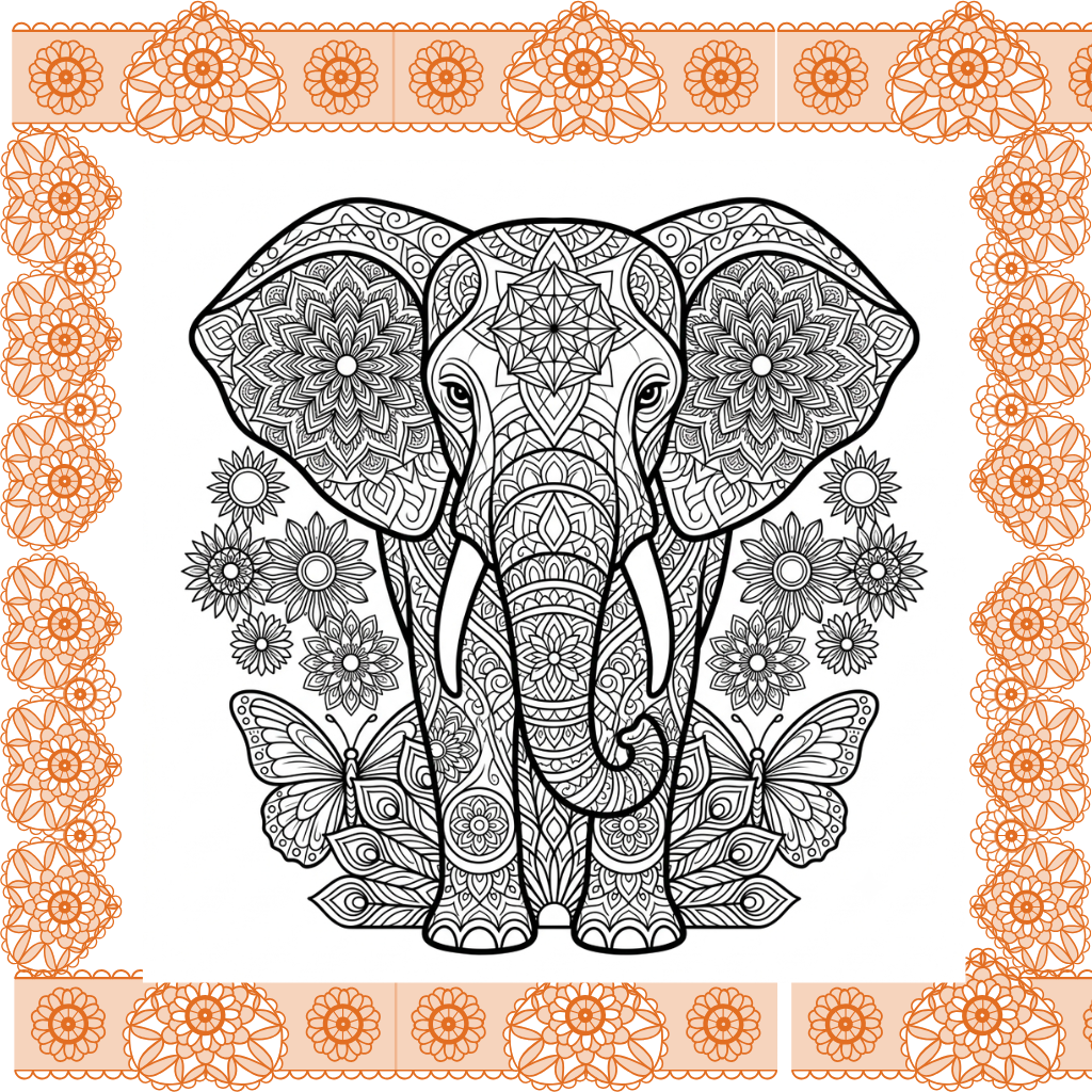 Animal Mandala Coloring Book