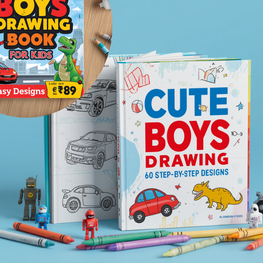 Cute Boys Drawing Book