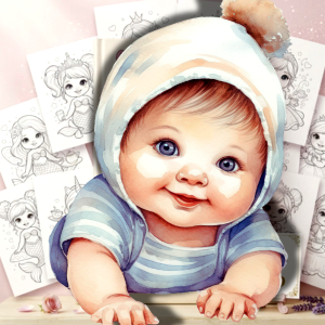 Cute Baby Girls Drawing Book