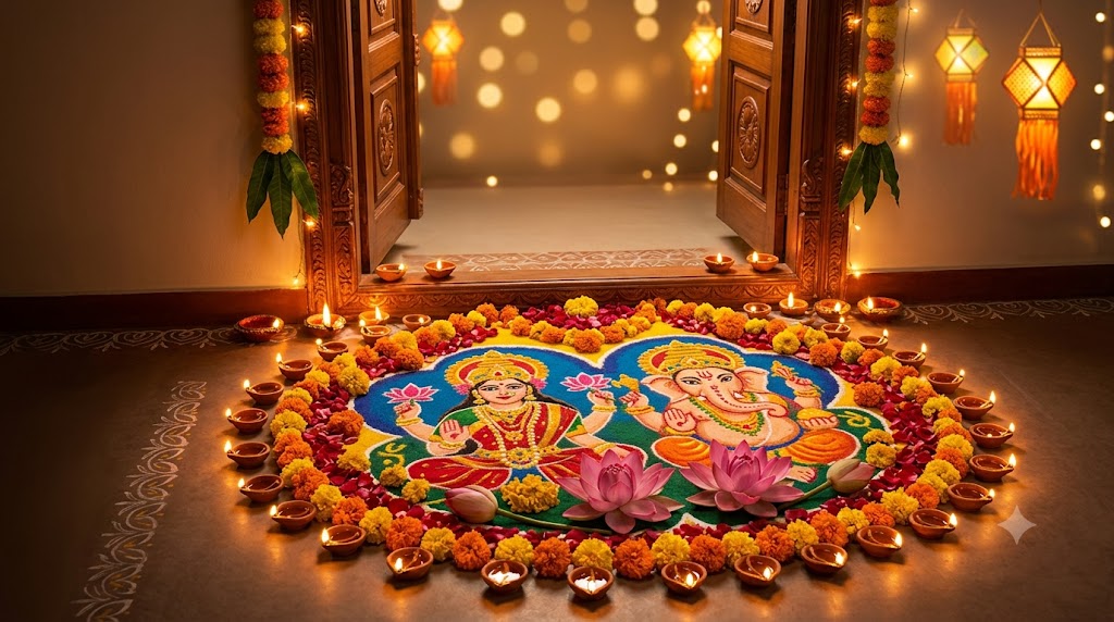 Lakshmi Ganesh Rangoli Designs