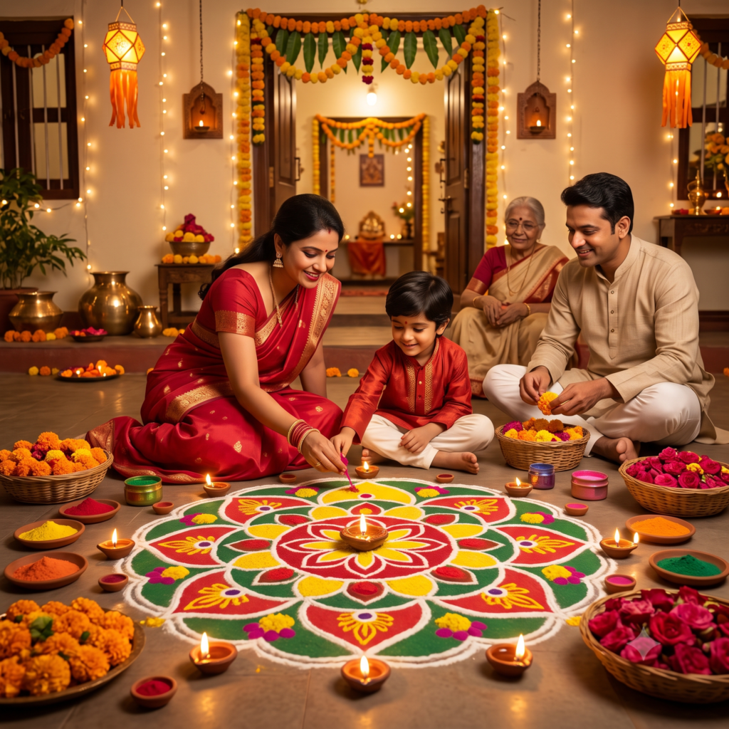 Lakshmi Ganesh Rangoli Designs